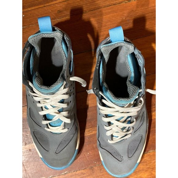 Nike Men's Air Tech Challenge Huarache Gray Blue Basketball Sneakers Size 9.5 - Picture 6 of 7